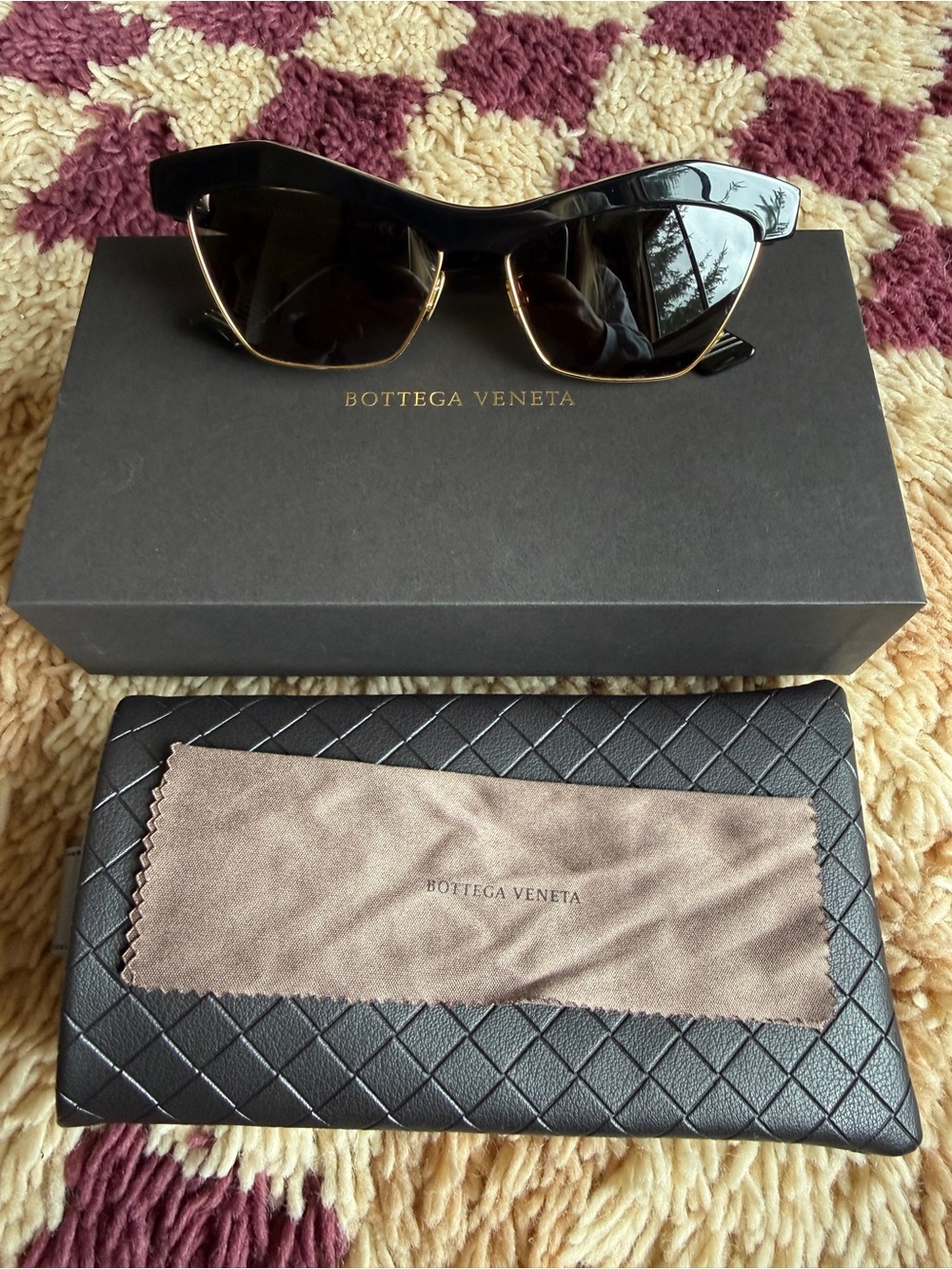 Bottega Veneta Cat Eye Clubmaster Sunglasses